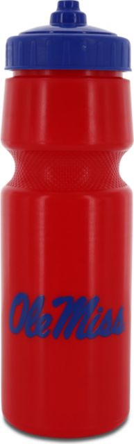 Ole Miss Rebels Red Squeeze Water Bottle