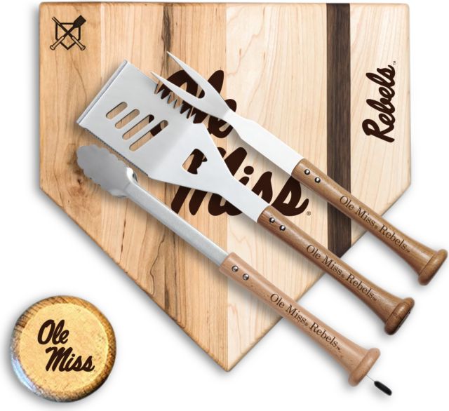 Ole Miss Rebels Silver Slugger Baseball BBQ Set