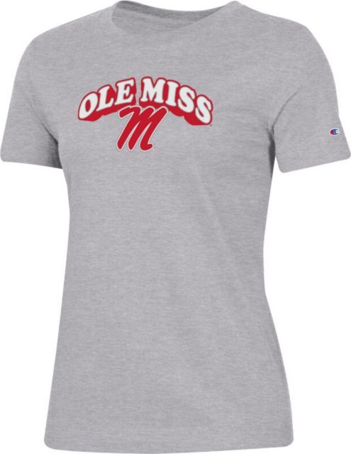Ole Miss Rebels Arched Women's University Short Sleeve T-Shirt Grey