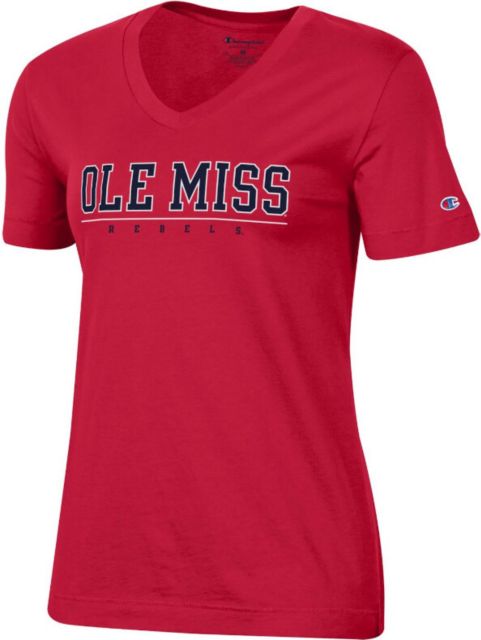 Ole Miss Rebels Rebels Over Ole Miss Women's University V-Neck Short Sleeve