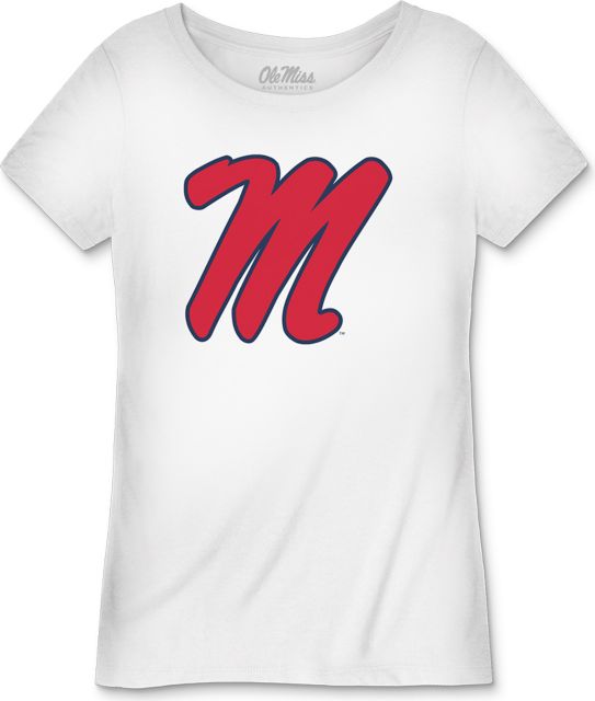 Ole Miss Rebels Primary Logo Women's Crew Short Sleeve T-Shirt