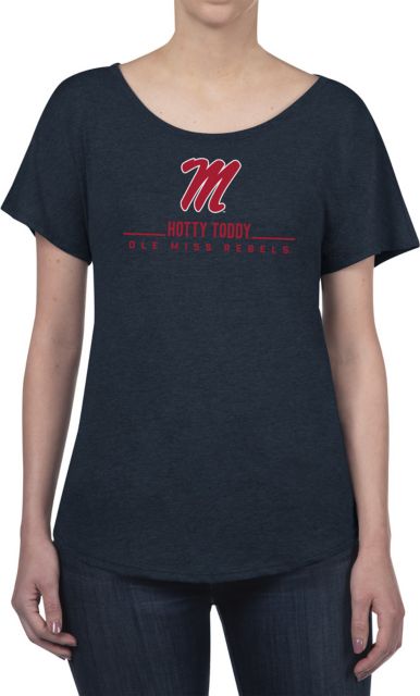 Ole Miss Rebels Team Tech Women's Tri-Blend Short Sleeve Dolman T-Shirt