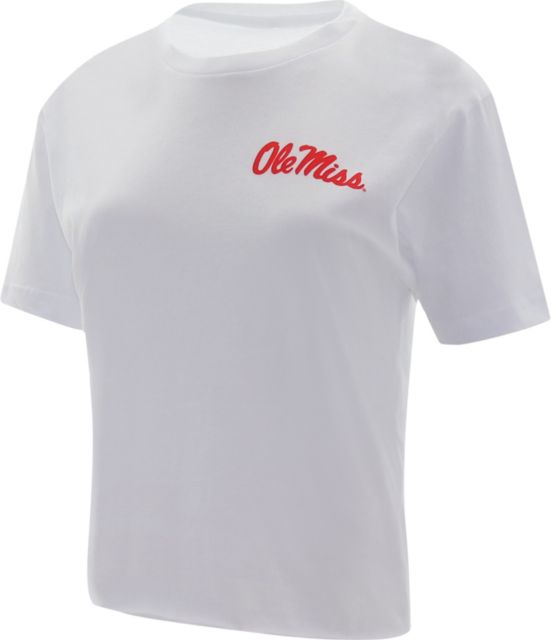 Ole Miss Rebels Stadium Helmet Soft Washed Crop T-Shirt