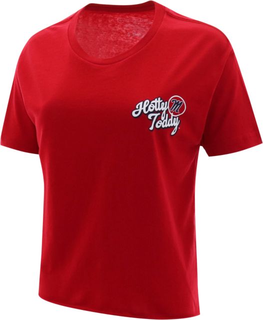 Ole Miss Rebels Hotty Toddy Chant Soft Washed Crop T-Shirt