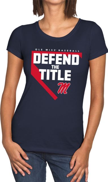 Ole Miss Rebels Defend the Title Women's Short Sleeve T-Shirt