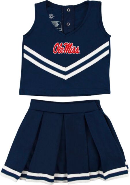 Ole Miss Rebels Cheerleader 3 Piece Dress Navy