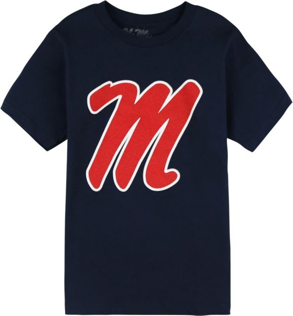 Ole Miss Rebels Primary Logo Youth Short Sleeve T-Shirt