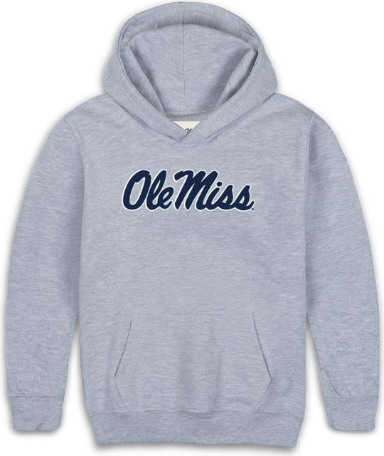 Ole Miss Rebels Ole Miss Large Primary Logo Chain Stitching Applique Youth College Hoodie