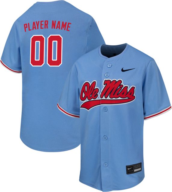 Ole Miss Rebels Baseball Nike Player Name Youth Replica Jersey