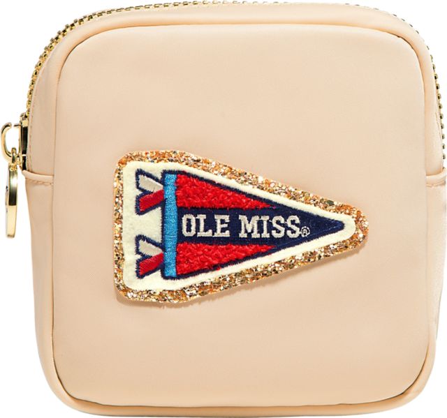 Ole Miss Rebels Sand Mini Pouch with Ole Miss Patch