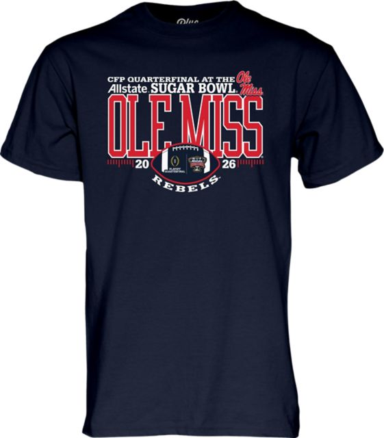 Ole Miss Rebels Football 2025 Sugar Bowl Bound Short Sleeve T-Shirt