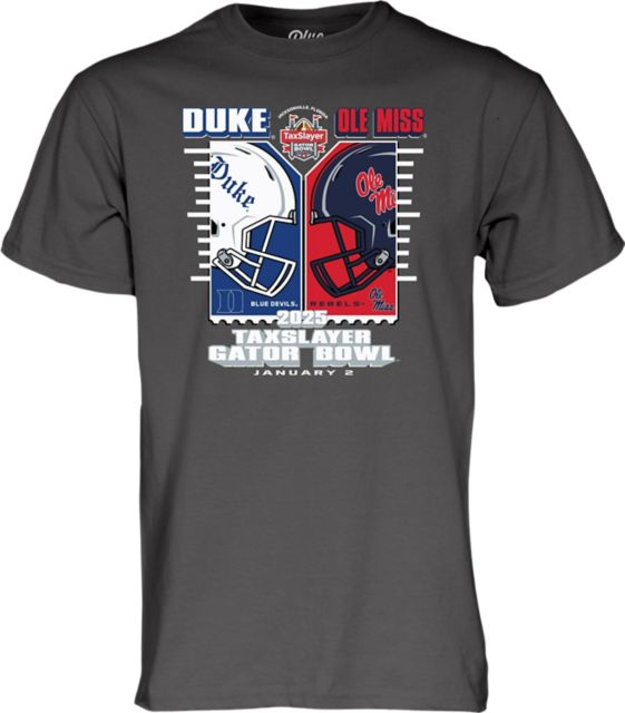 Ole Miss Rebels Football 2025 Gator Bowl Match-Up Short Sleeve T-Shirt