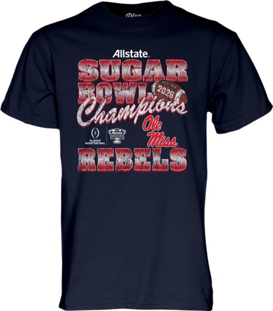 Ole Miss Rebels Football 2026 Sugar Bowl Champions Short Sleeve T-Shirt