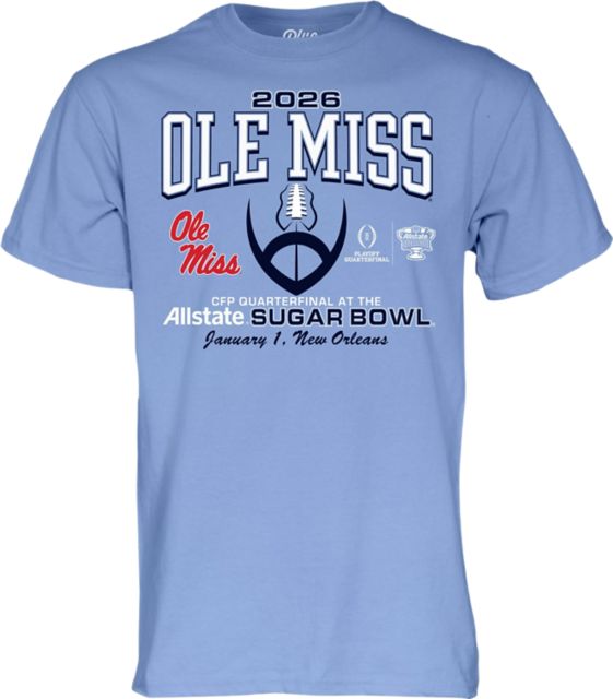Ole Miss Rebels Football 2025 Sugar Bowl Bound Short Sleeve T-Shirt