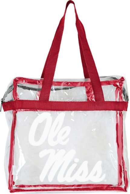 Ole Miss Clear Zippered Tote Bag