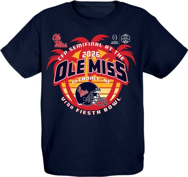 Ole Miss Rebels Football 2026 Fiesta Bowl Bound Youth Short Sleeve T-Shirt