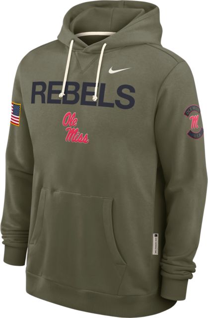 Ole Miss Rebels Dri-Fit Military Hooded Sweatshirt