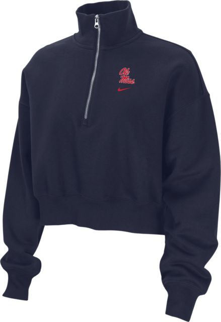 Ole Miss Rebels Women's Cropped 1/4 Zip: Ole Miss