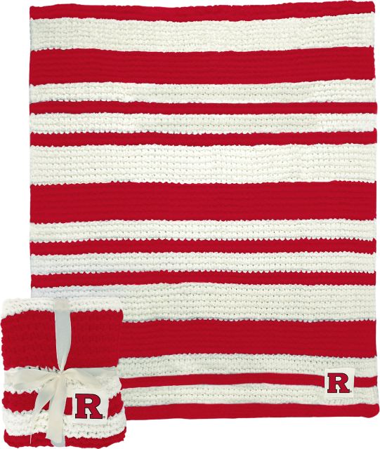 Rutgers Scarlet Knights Cable Knit Throw 50x60