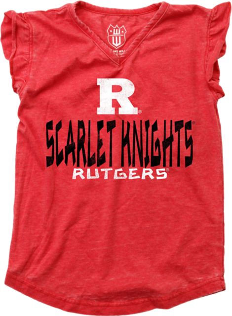 Rutgers Scarlet Knights Toddler Girls Ruffle Short Sleeve T-Shirt