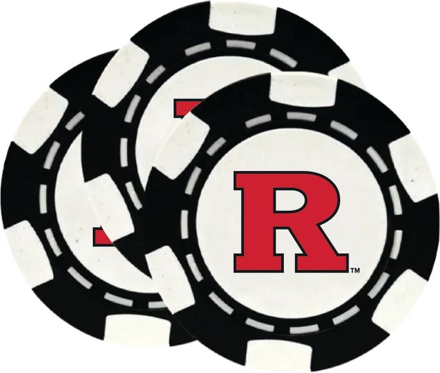 Rutgers Scarlet Knights Chip Ball Marker - 3 Pack