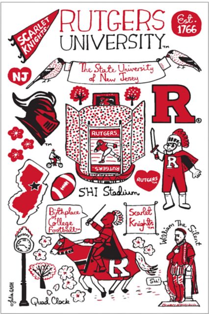 Rutgers Scarlet Knights 12x18 Poster
