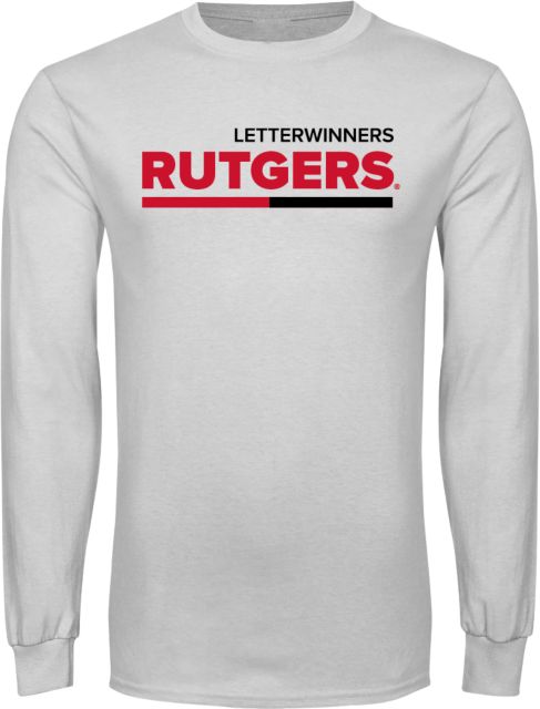 Rutgers Long Sleeve T Shirt Rutgers Letterwinners Double Block - ONLINE ONLY