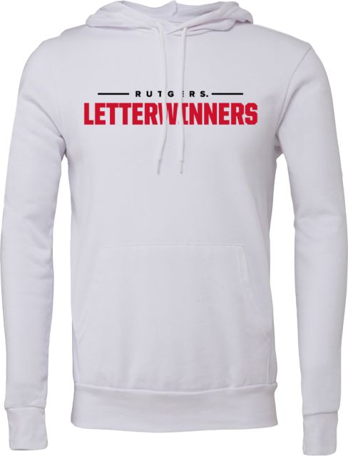 Rutgers Bella + Canvas Fleece Hood Rutgers Letterwinners Line - ONLINE ONLY
