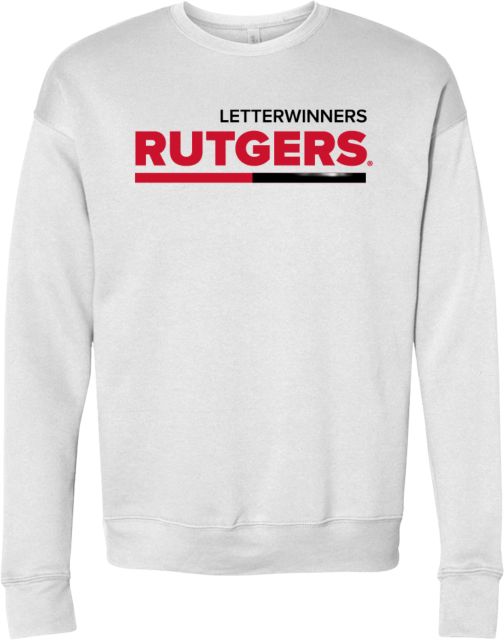 Rutgers Bella + Canvas Fleece Crew Rutgers Letterwinners Double Block - ONLINE ONLY