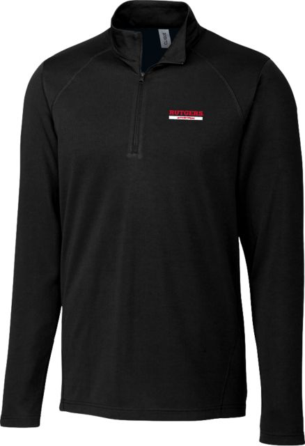 Rutgers C&B Clique Ice Pique Half Zip Rutgers Letterwinners Block - ONLINE ONLY