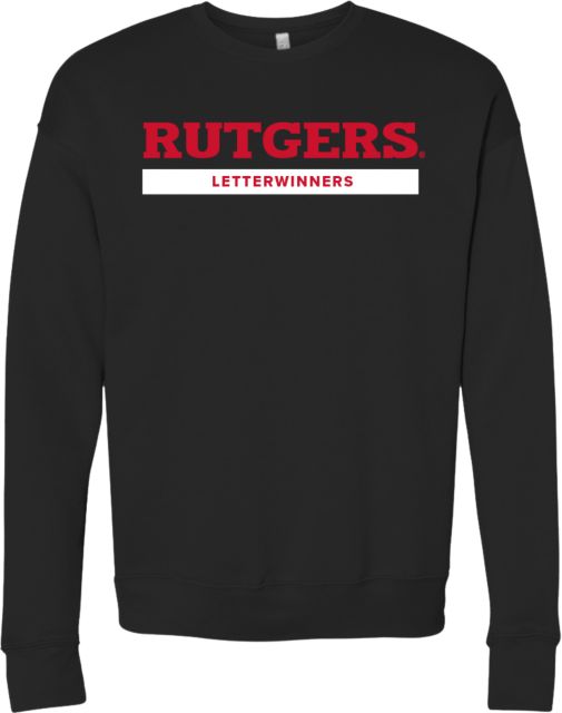 Rutgers Bella + Canvas Fleece Crew Rutgers Letterwinners Block - ONLINE ONLY