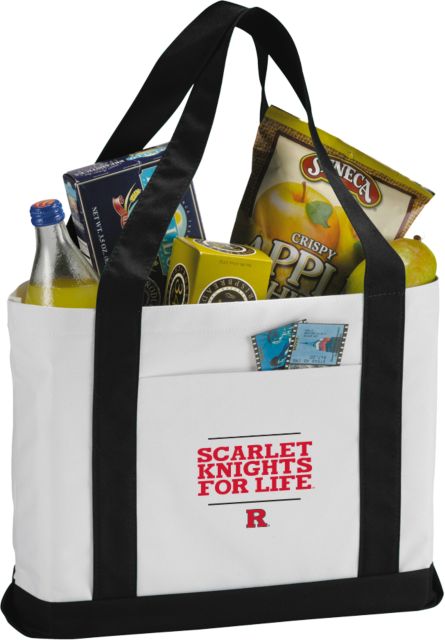 Rutgers Contender Canvas Tote Scarlet Knights For Life Stacked - ONLINE ONLY