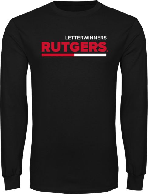 Rutgers Long Sleeve T Shirt Rutgers Letterwinners Double Block - ONLINE ONLY