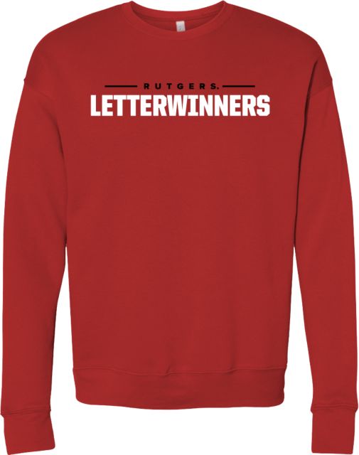 Rutgers Bella + Canvas Fleece Crew Rutgers Letterwinners Line - ONLINE ONLY