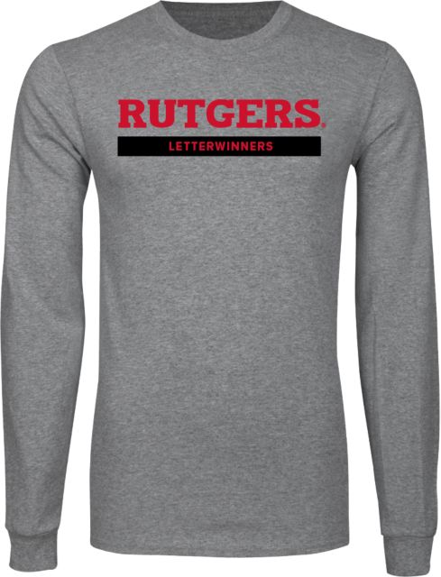 Rutgers Long Sleeve T Shirt Rutgers Letterwinners Block - ONLINE ONLY
