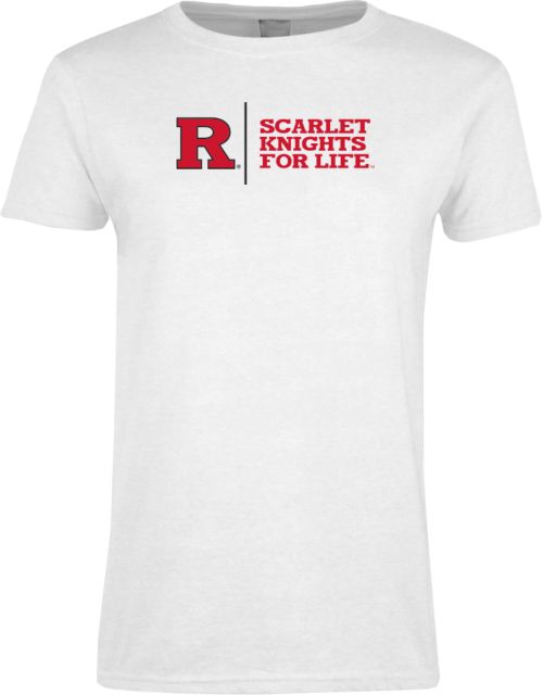 Rutgers Womens Short Sleeve Tee Scarlet Knights For Life Flat - ONLINE ONLY