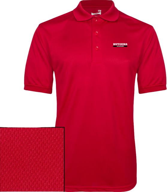 Rutgers Dry Mesh Polo Rutgers Letterwinners Block - ONLINE ONLY