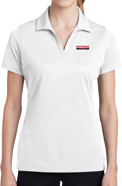 Rutgers Women's Dry Mesh Polo Rutgers Letterwinners Block - ONLINE ONLY