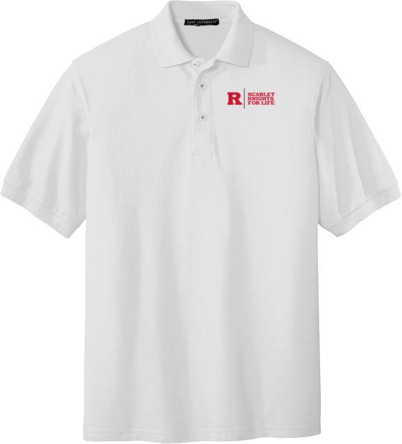 Rutgers Silk Touch Polo Scarlet Knights For Life Flat - ONLINE ONLY