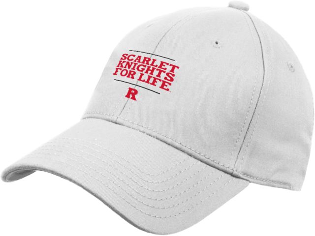 Rutgers Structured Adjustable Pro Style Hat Scarlet Knights For Life Stacked - ONLINE ONLY