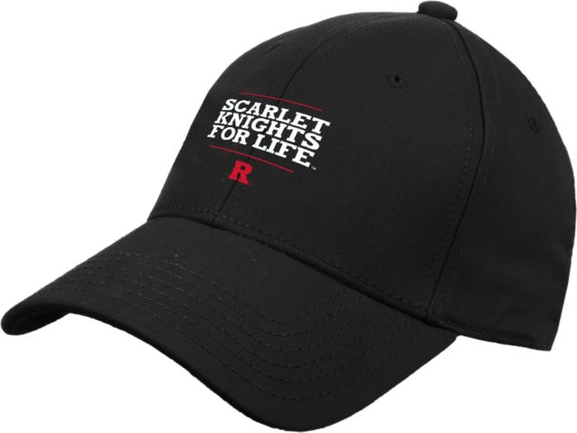 Rutgers Structured Adjustable Pro Style Hat Scarlet Knights For Life Stacked - ONLINE ONLY