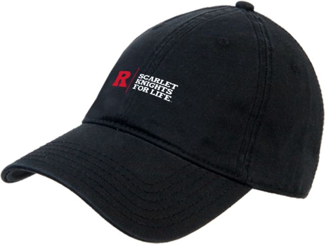Rutgers Unstructured Adjustable Low Profile Hat Scarlet Knights For Life Flat - ONLINE ONLY