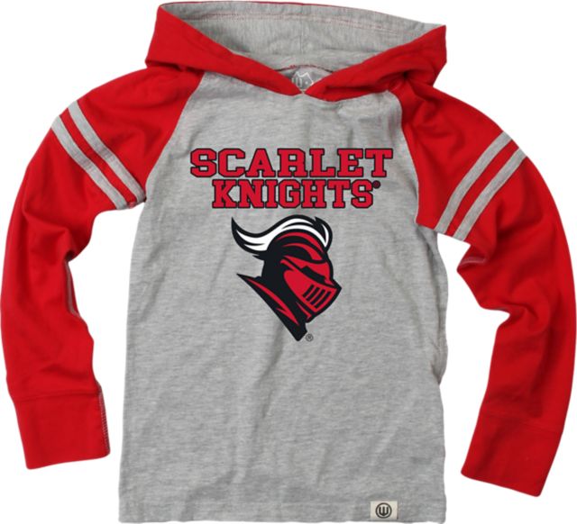 Rutgers Scarlet Knights Toddler Boys Raglan Hooded Long Sleeve Shirt