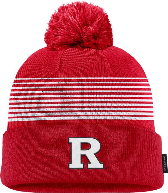 Rutgers Scarlet Knights Youth Striped Pom Beanie