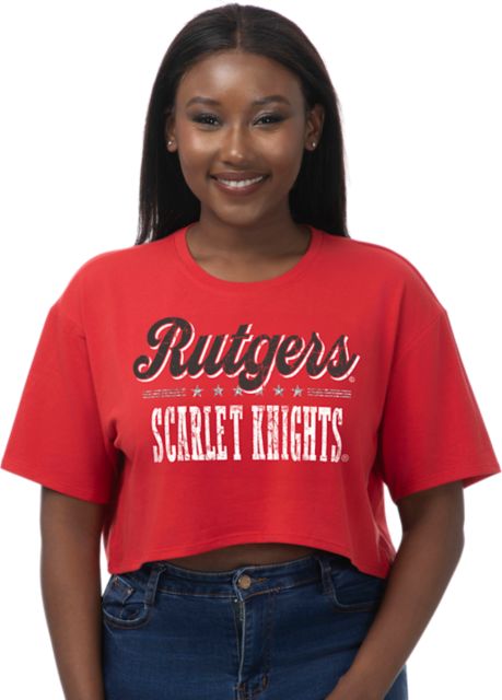 Rutgers Scarlet Knights Women's Boxy Crop Short Sleeve T-Shirt