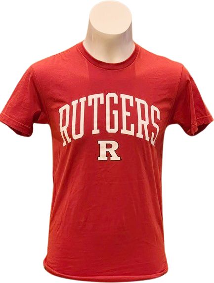 Rutgers Scarlet Knights Logo Team Arch Unisex Cotton T-Shirt