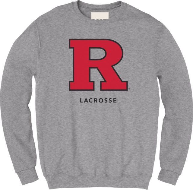 Rutgers Scarlet Knights Primary Logo Lacrosse Fleece Crew