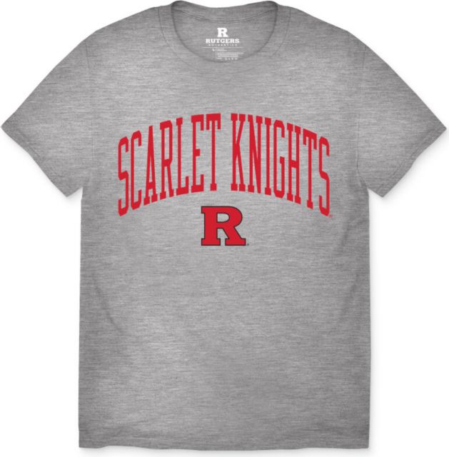 Rutgers Scarlet Knights Logo Mascot Arch Youth Short Sleeve T-Shirt