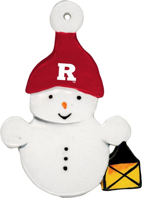Rutgers Scarlet Knights Snowman Ornament