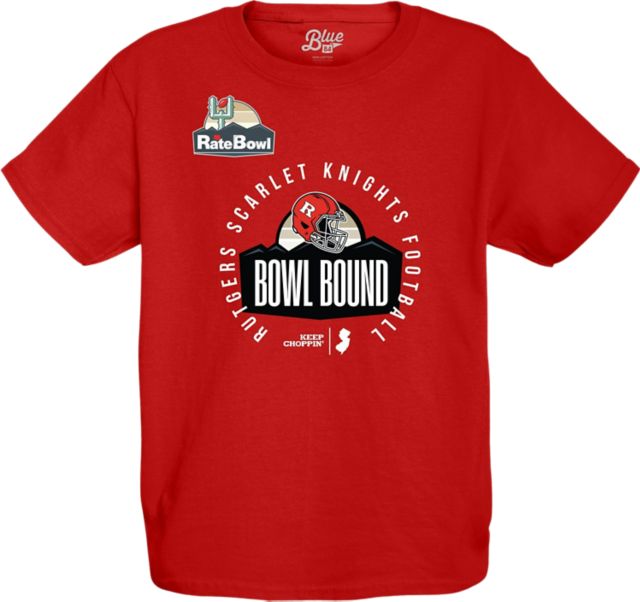 Rutgers Scarlet Knights Football 2024 Rate Bowl Bound Youth Short Sleeve T-Shirt